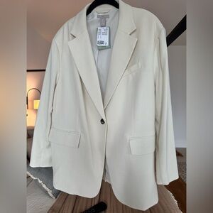 Cream linen blazer